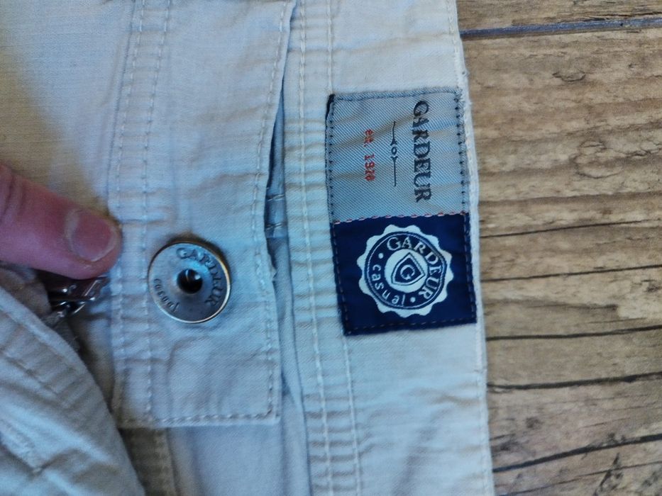 Spodnie jeansy chinosy białe gardeur rozmiar L