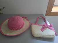 Conjunto de chapéu e bolsa