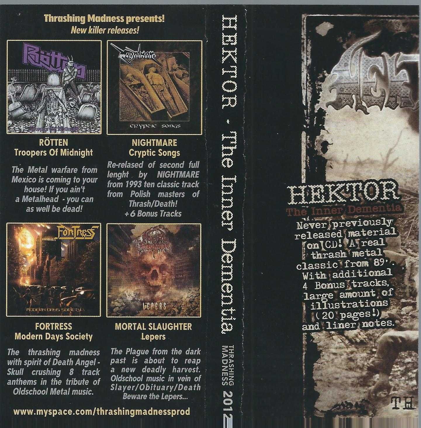 CD Hektor - The Inner Dementia (2012) (Thrashing Madness Productions)