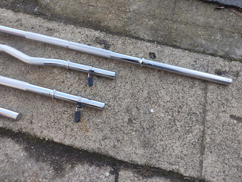 Zestaw Gryf 200cm 120cm łamany prosty gryfy do hantli sztanga sztangi
