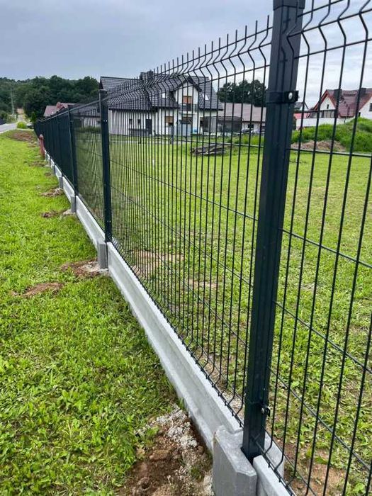 Ogrodzenie panelowe 2D 3D komplet z podmurówką różne wysokości fi4 fi5