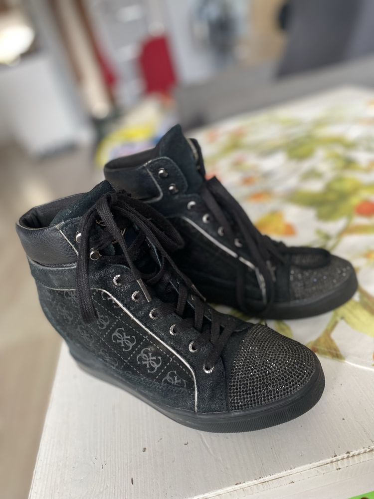 Guess 38 buty koturna czarne