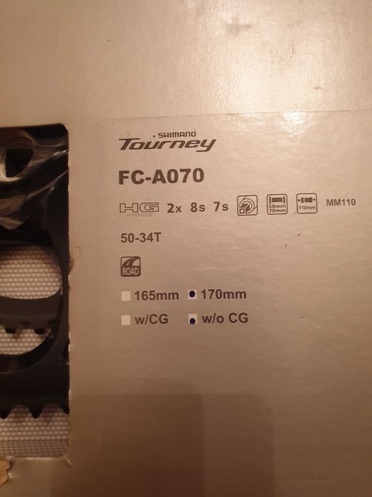 Pedaleira Bicicleta Shimano Tourney FC-A070