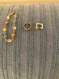 Bijuteria - pulseira, colar, anel e brinco
