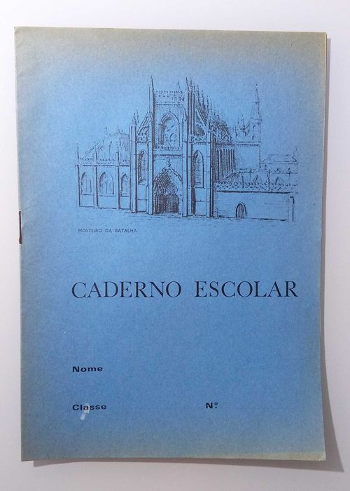 Antigo Caderno Escolar ~ "Mosteiro da Batalha" ~ Azul ~ Anos 60