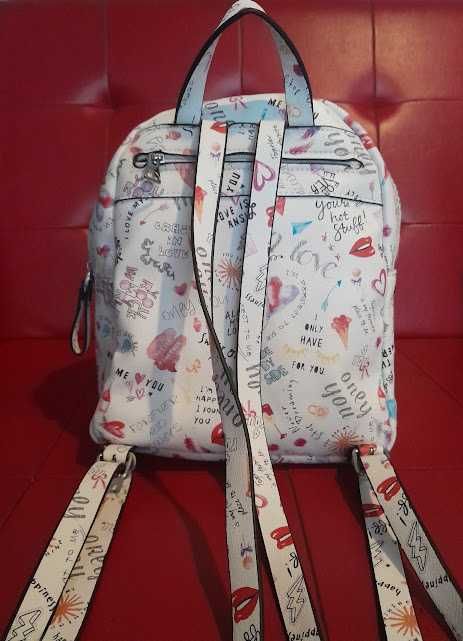 Mochila branca estampada Parfois