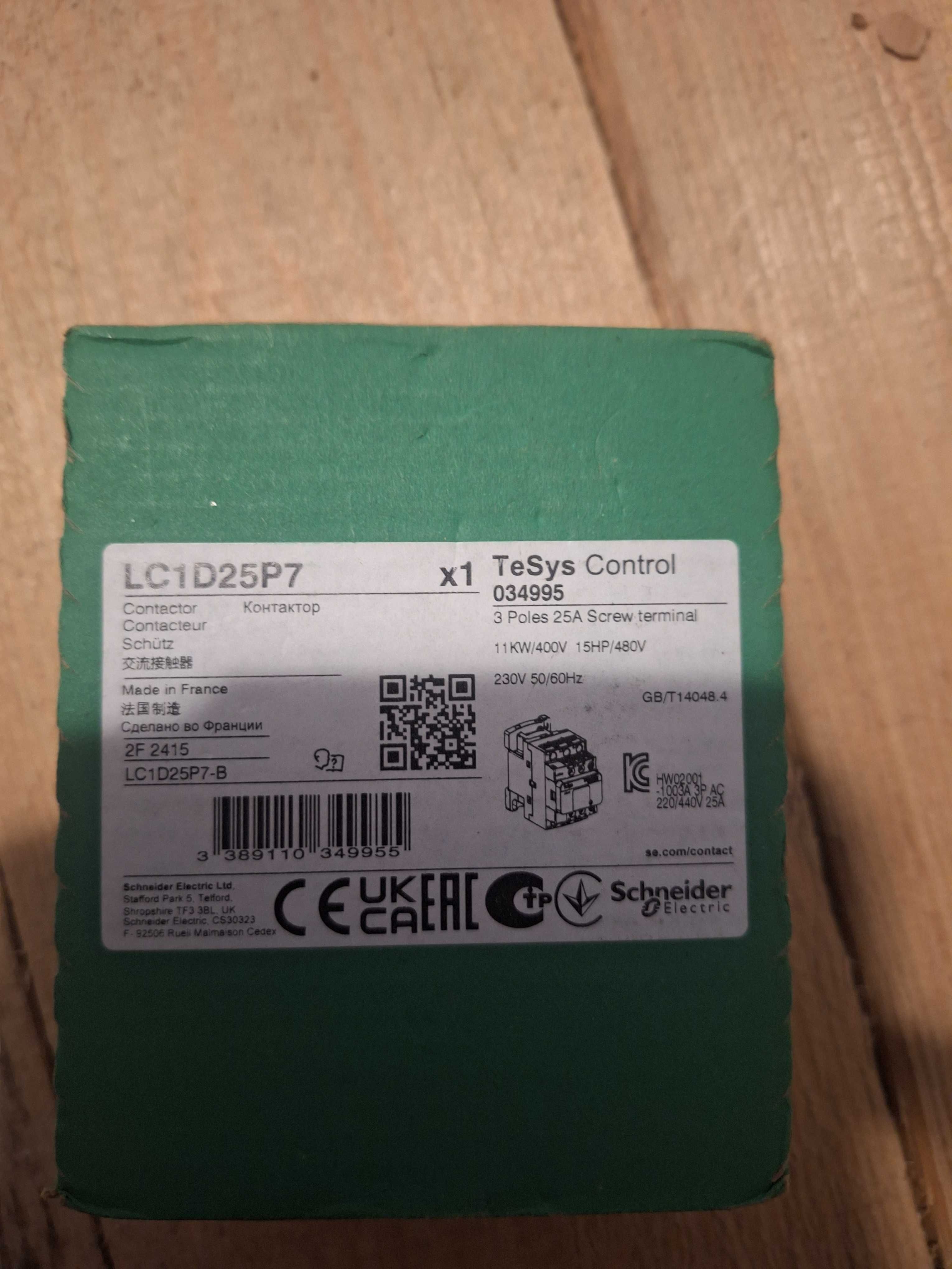 Stycznik mocy 25A 3P 230V LC1D25P7 Schneider