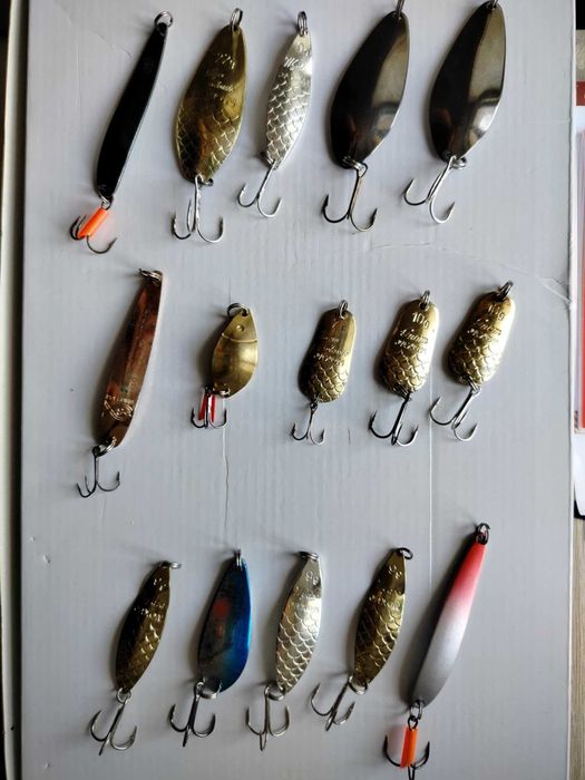 Błyski wahadłowe 15 sztuk na szczupaka, sandacza suma, bolenia