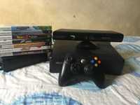 Vendo xbox 360 + kinect + 28 jogos 1 controle