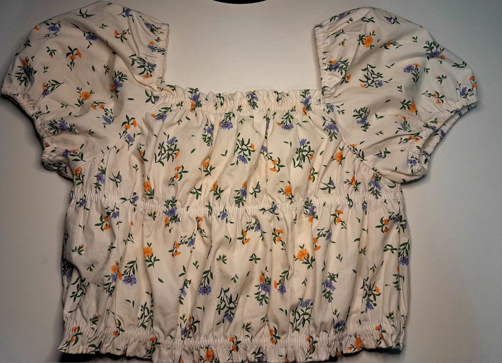 ZARA top w kwiaty 100% bawełna 11-12 lat