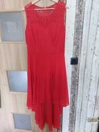 Sukienka okolicznościowa koronka XL 42 czerwona