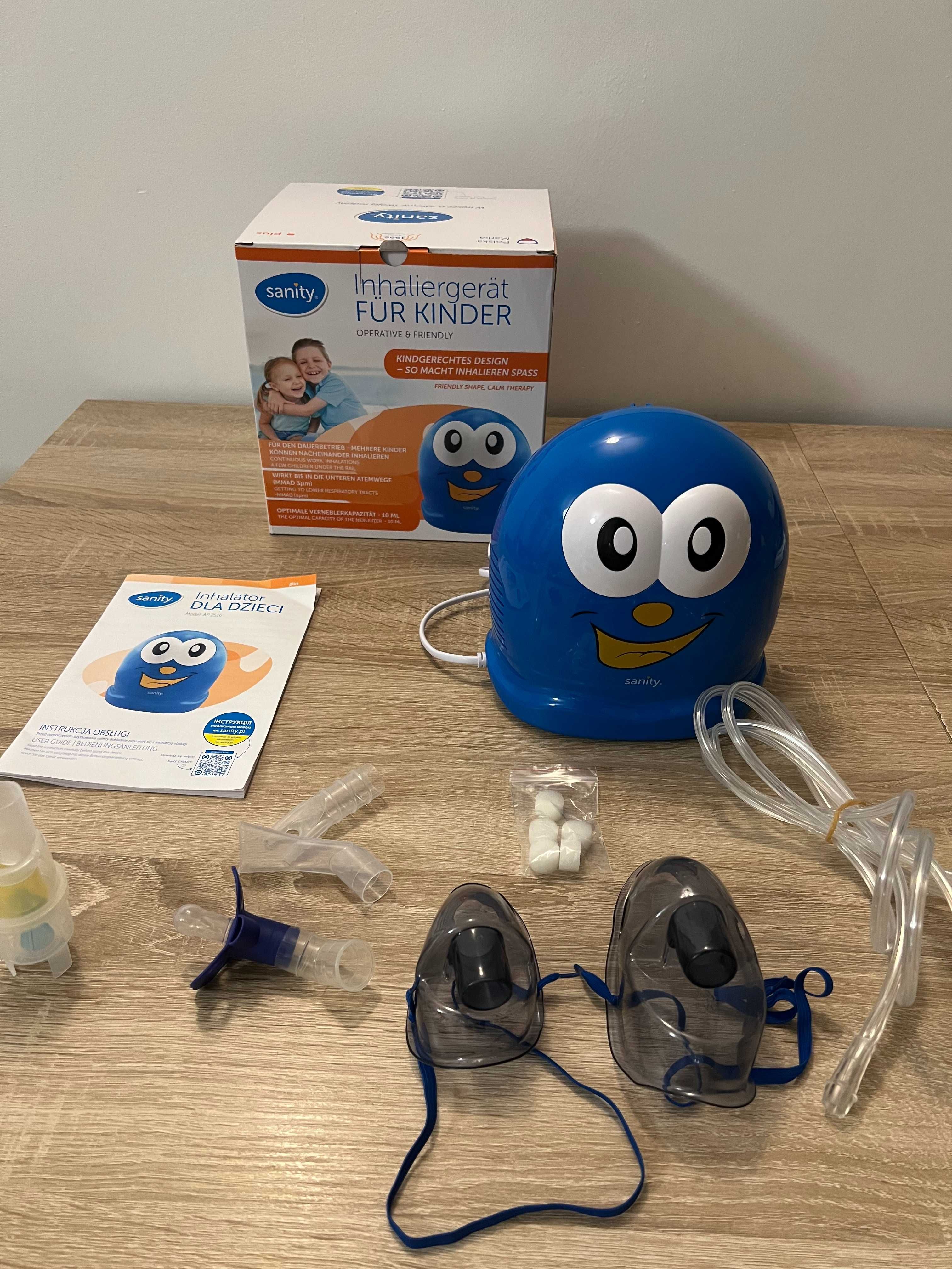 Inhalator nebulizator dla dzieci Sanity ap 2516 katar przeziębienie