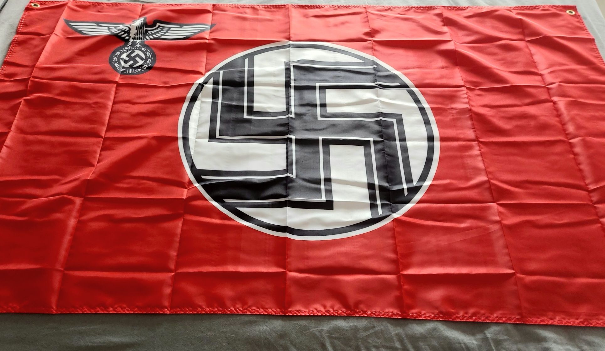 PROMOÇÃO--Bandeira NSDAP 90×60 cm,  Allgemeine SS,  Monarquia