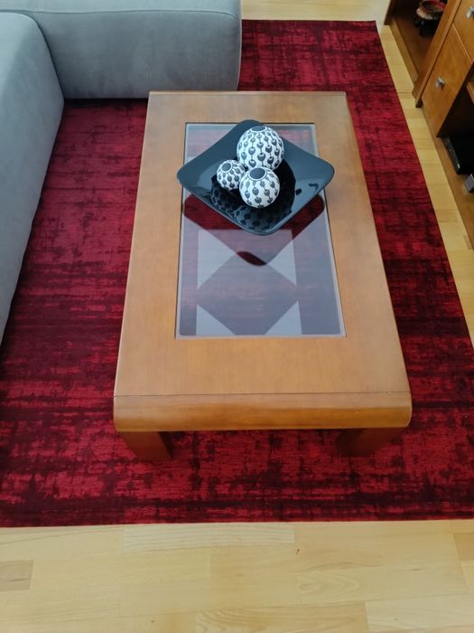 Tapete de Sala  - Vermelho/Bourdeaux