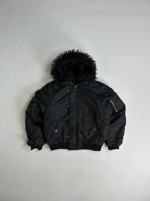 NO FAITH STUDIOS NFS Аляска куртка бомбер курточка чорна капюшон хутро