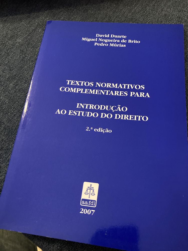 Textos normativos complementares para introdução ao Estudo do Direito