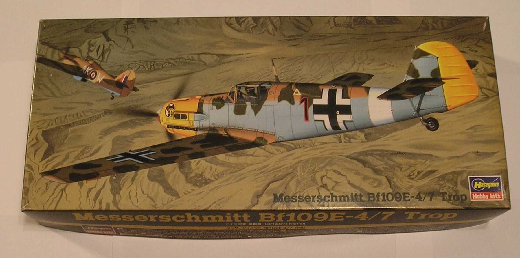 model MESSERSCHMITT Bf109E - 4/9 TROP - skala 1:72 - HASEGAWA