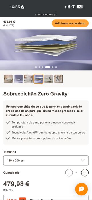 Emma Toper/Sobrecolchao Zero Gravity