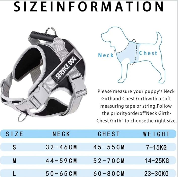 Szelki dla Psa Zapobiegające Ciągnięciu odblaskowe