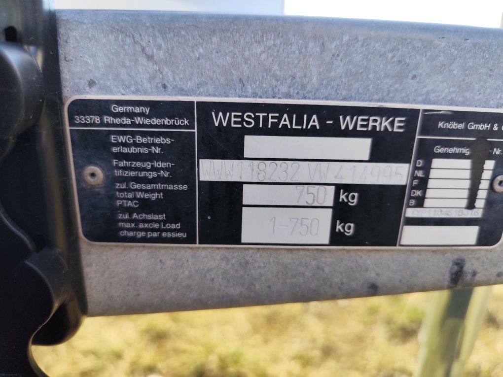 Przyczepka lekka 750 Westfalia