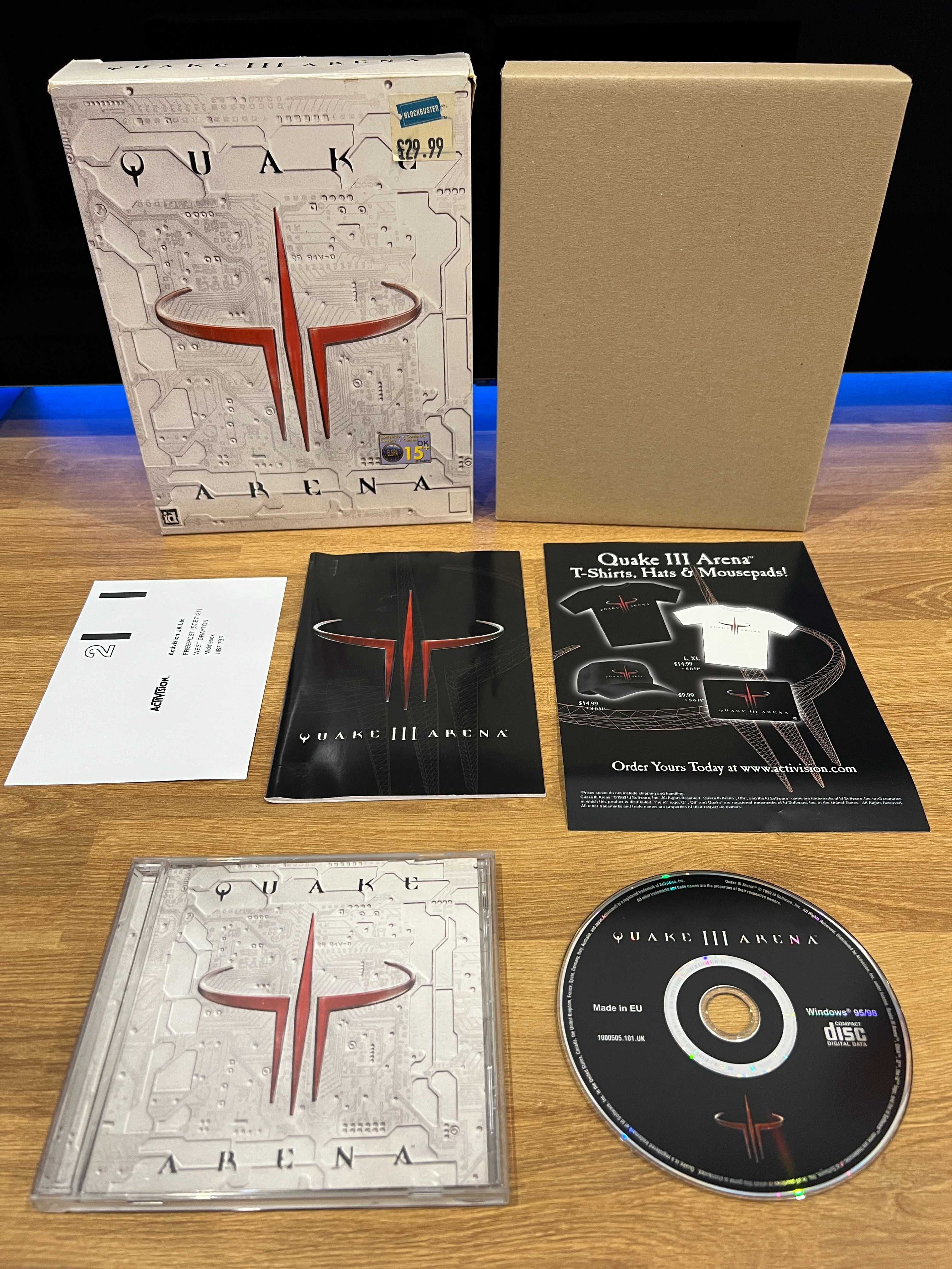 Quake III 3 Arena (PC EN 1999) BIG BOX kompletne premierowe wydanie