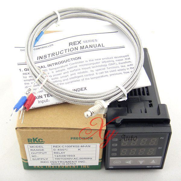 Controlador de Temperatura Duplo Display c/ Sonda de 0 a 400º - 230 V