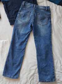 128-134cm jeansy Granatowy, biały, jeans, dżinsy, długie spodnie