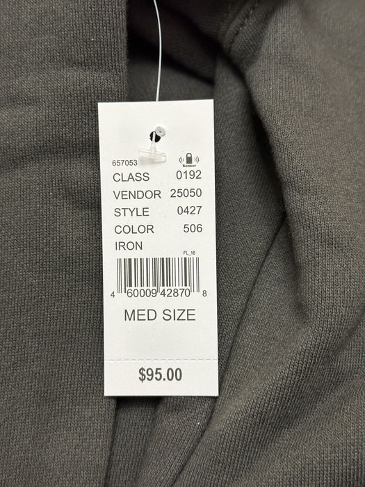 Fear of God Essentials 1977 Hoodie Iron (SS22) stockx.com