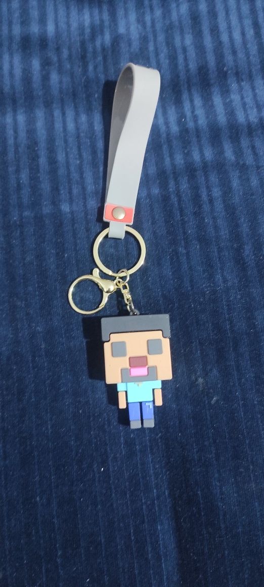 Zegarek MINECRAFT LED i Elegancki Brelok z Minecraft Steve