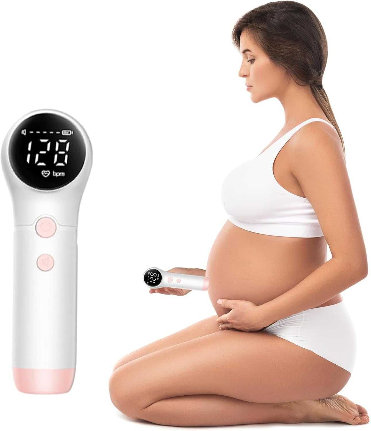 Detektor tętna płodu monitor płodu mini USG doppler ekran LCD