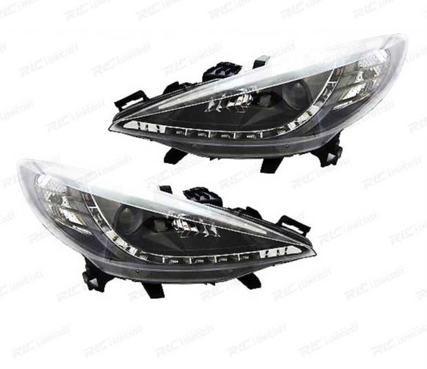 Óticas c/led diurno peugeot 207