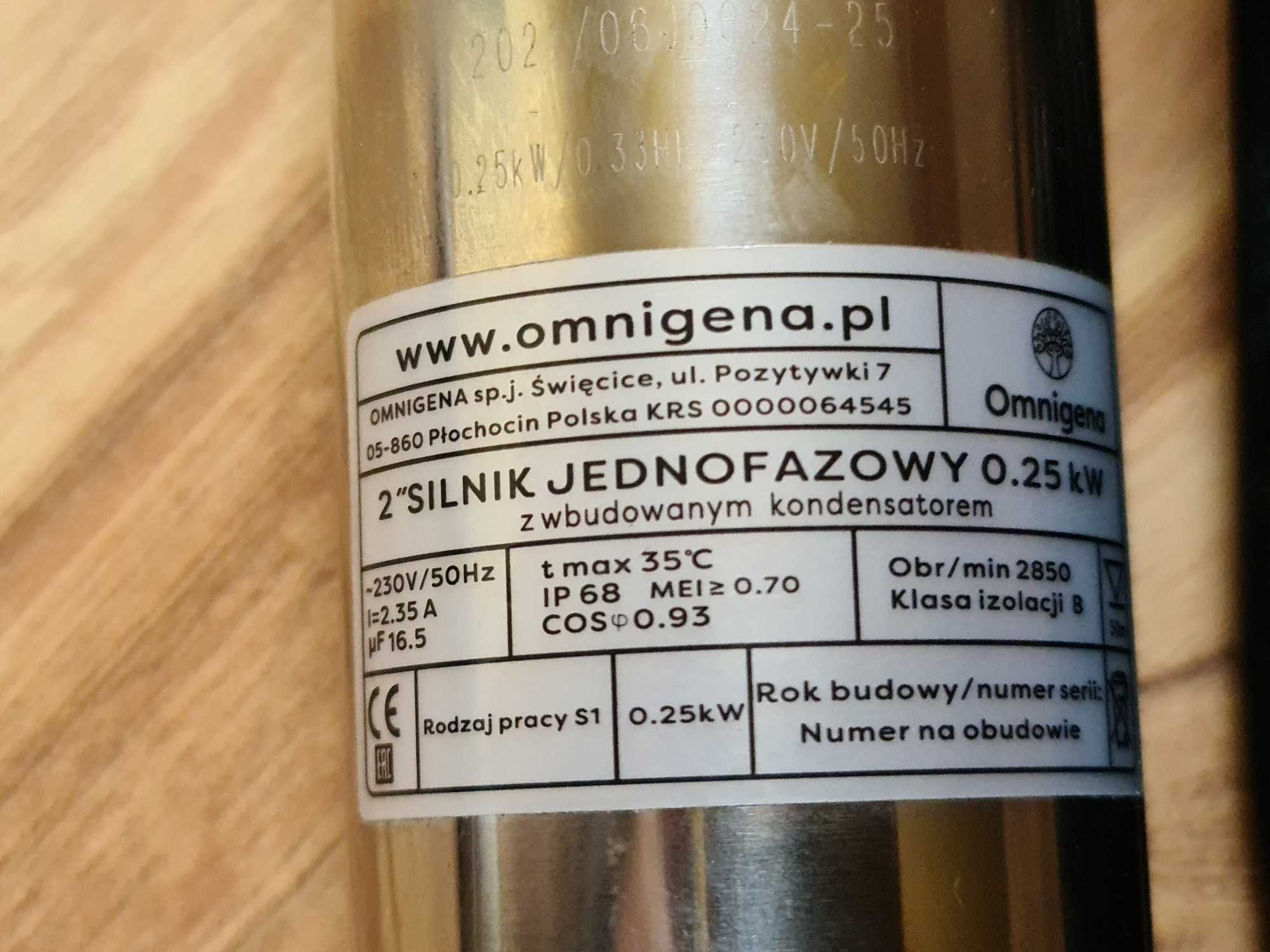 silnik elektryczny pompy głębinowej 2" 0.25kW