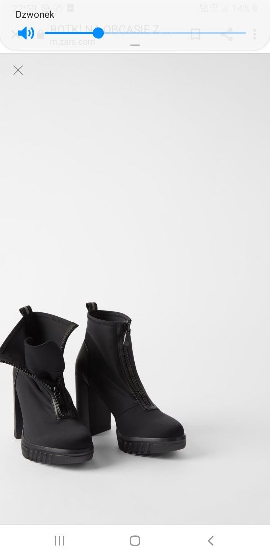 Buty kozaki zara półbuty czółenka 39 zara women ekspres tkanina