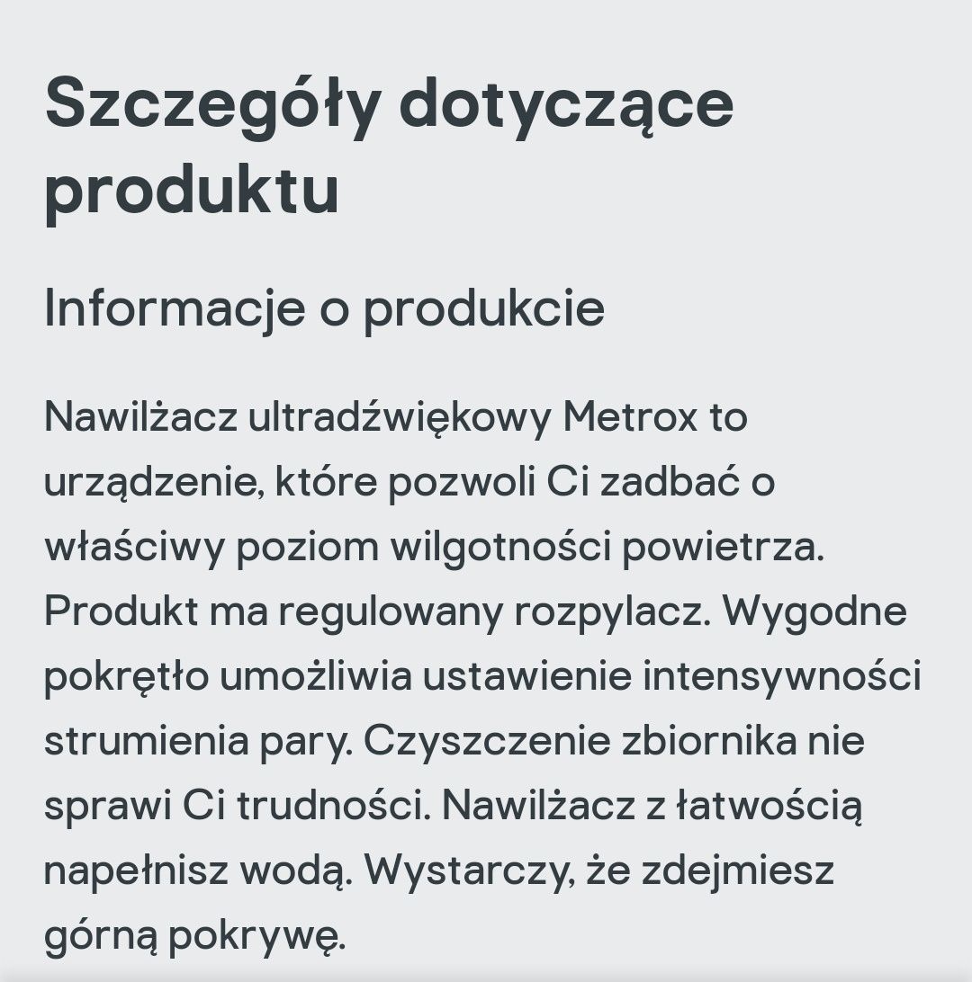 Nawilżacz ultradźwiękowy NOWY