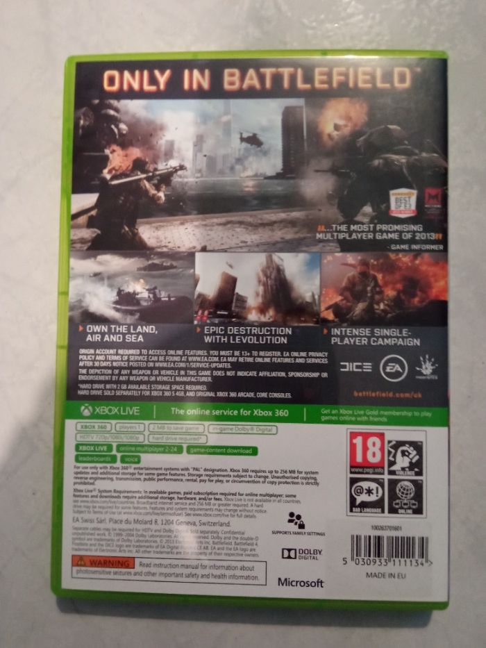 Jogo X-BOX 360 Batlefield 4