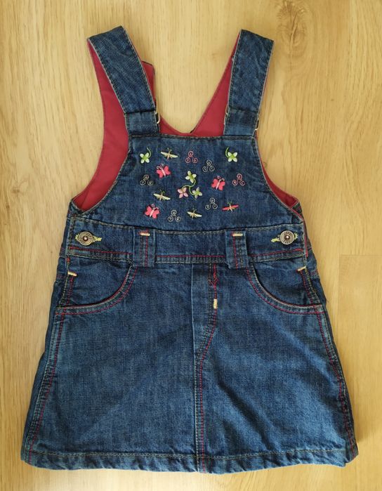 Sukienka jeansowa ogrodniczka 80 cm