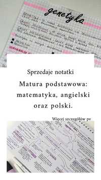 NOTATKI MATURA polski matematyka angielski