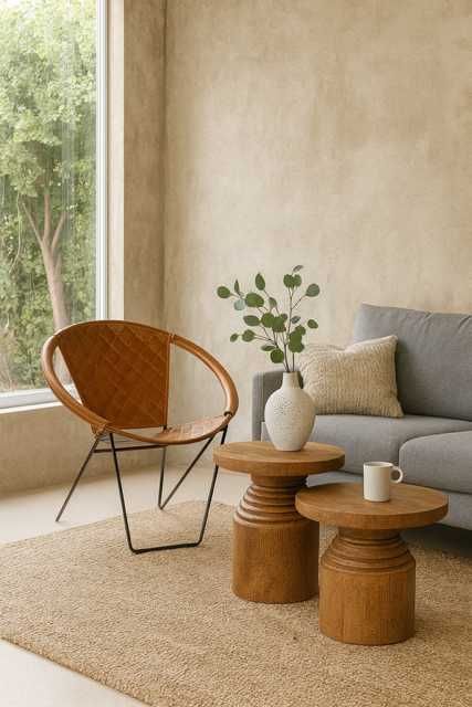 Fotel designerski Rock brązowy, nowoczesny