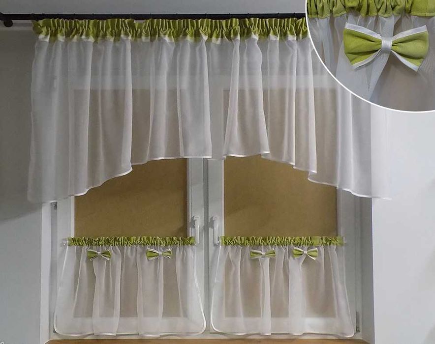 Firanka - komplet z zazdrostkami na karnisz od 150 do 170cm