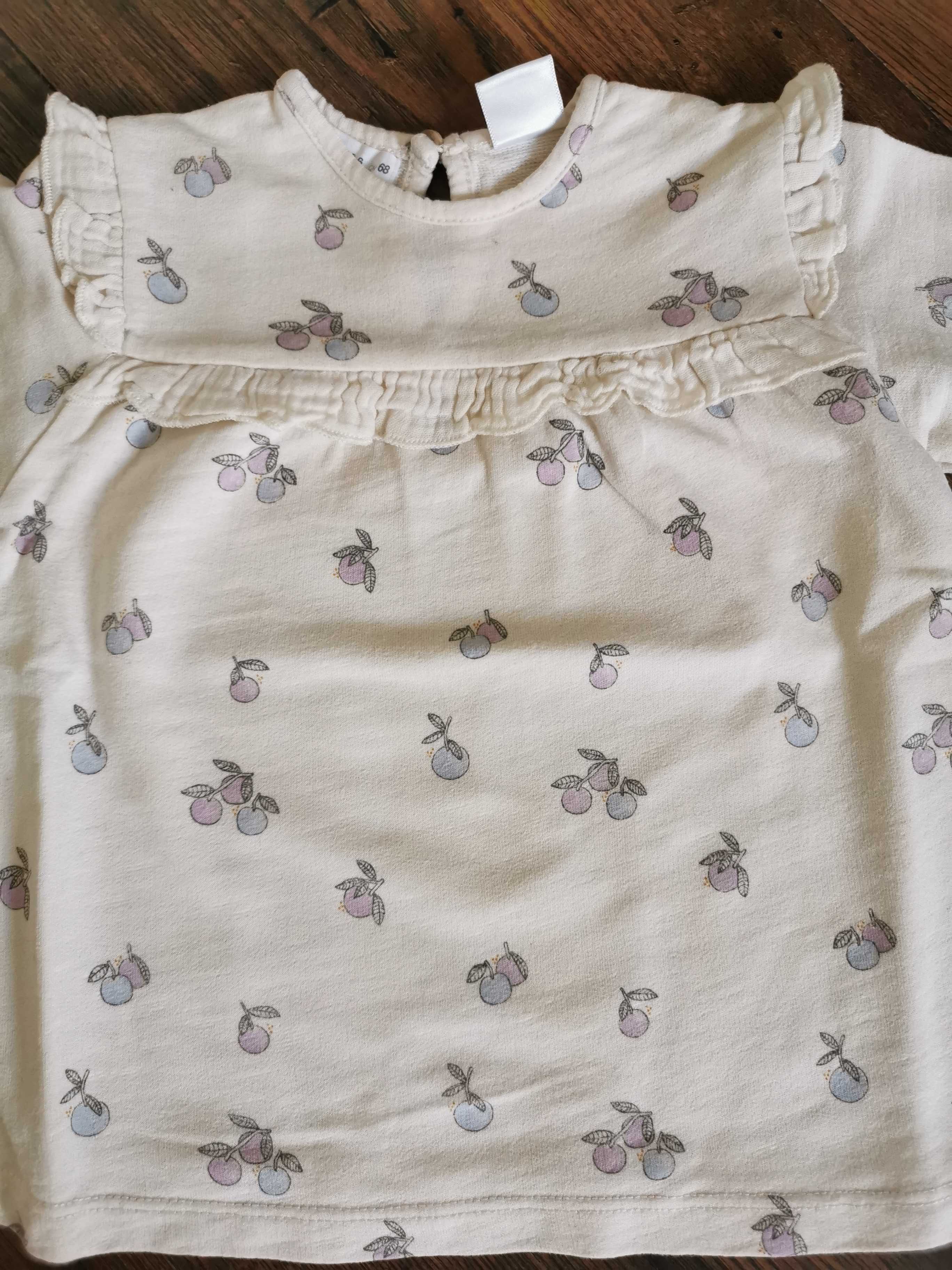 Sukienka Zara 68 bluzeczka majteczki bloomersy komplet Zara bluzka