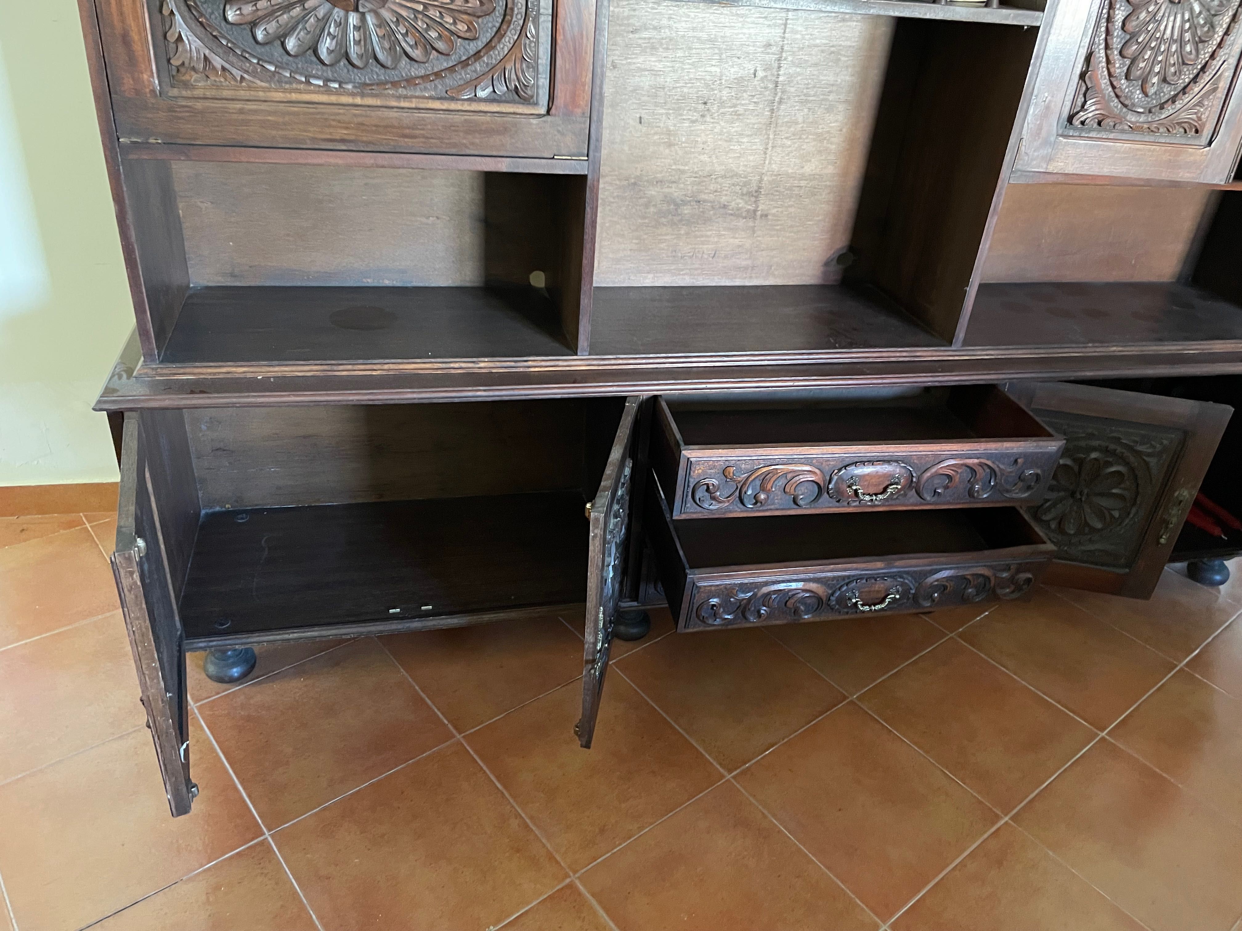 Móvel de sala de madeira maciça