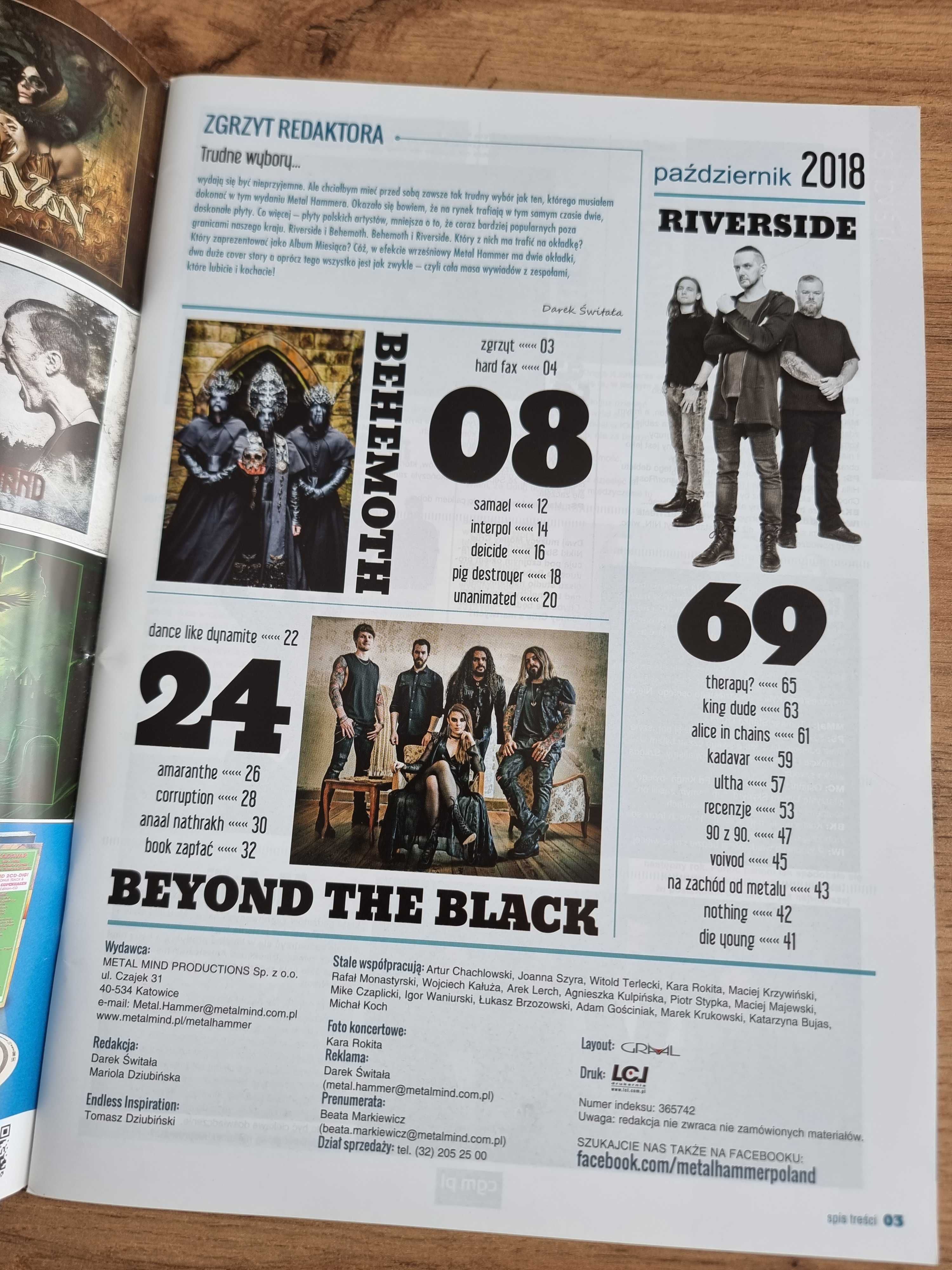 Metal Hammer 2018 - Behemoth, plakaty: Amanathe, Black Sabbath