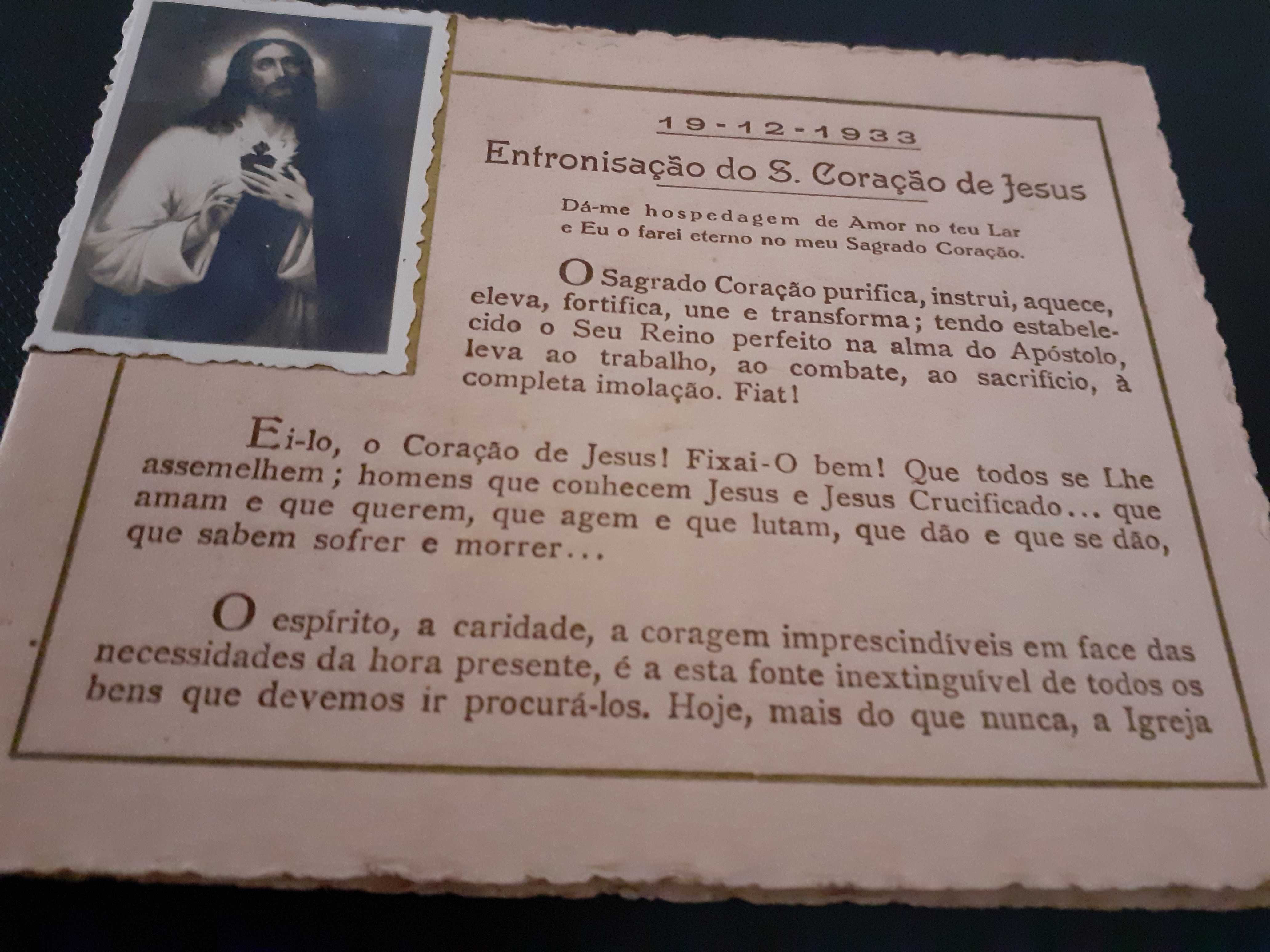 CASAMENTO boletim de 1934 e cartao de festejo de 25 anos de casamento