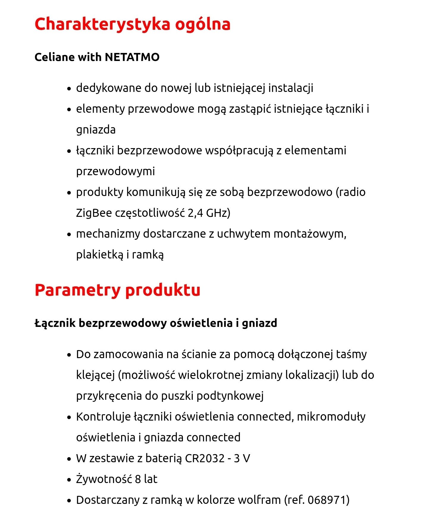 Łącznik bezprzewodowy Celiane NETATMO