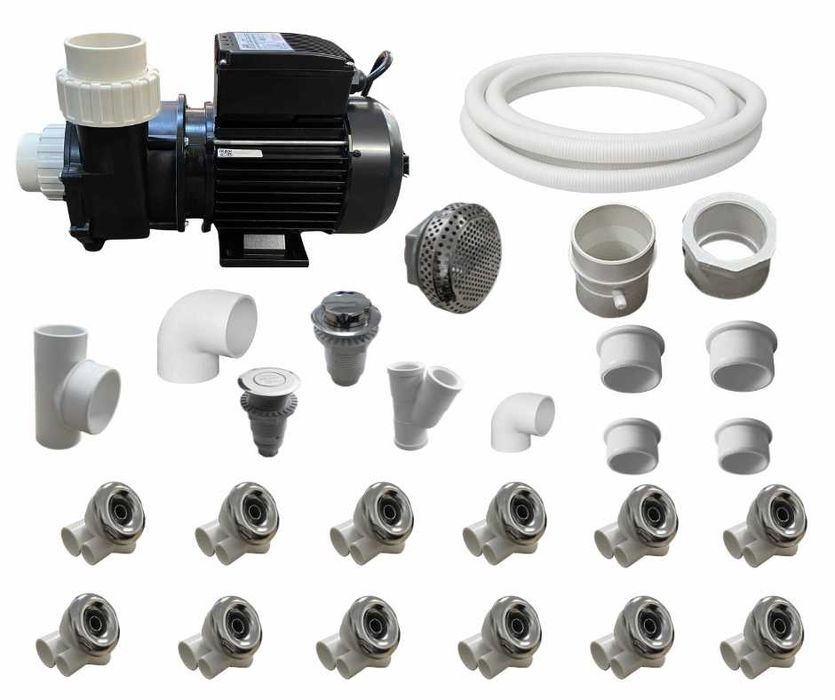 Zestaw hydromasażu na 12 dysz do Bali /Jacuzzi ogrodowego/Ruskiej bani