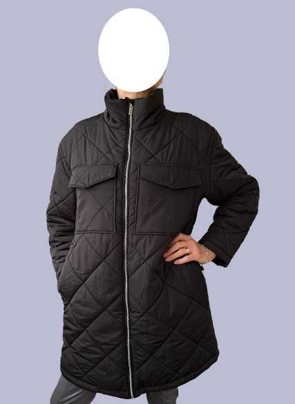 Черная женская куртка рубашка удлиненная Amisu/Германия  46-48