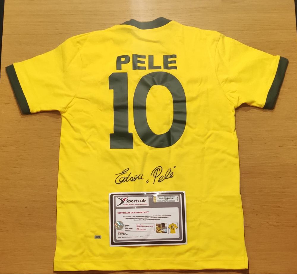 Koszulka PELE z oryginalnym autografem piłkarza