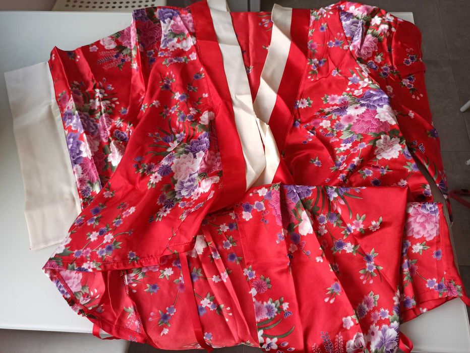 Quimono japonês geisha sensual lingerie