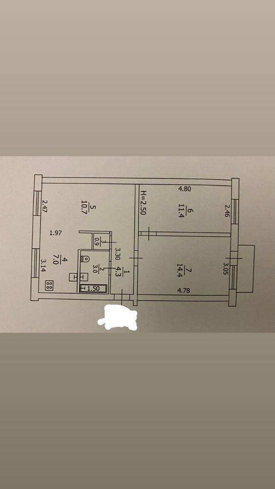 Продам 3-х комн квартиру 3/5 этаж Даманский