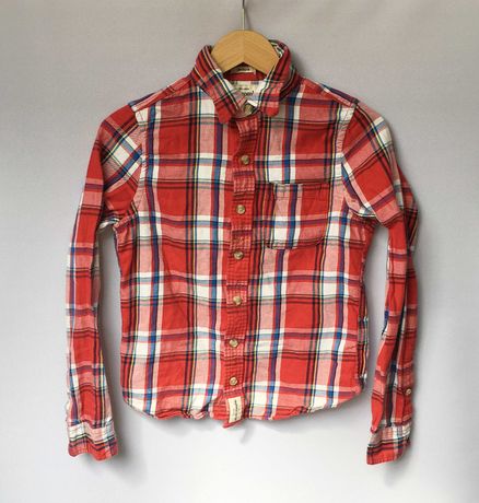Koszula Czerwona Abercrombie&Fitch XL 158 13 lat Kratka Zara H&M C&A